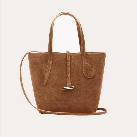 Little Liffner Sprout Tote Mini Chestnut Suede - Picture 2 of 15